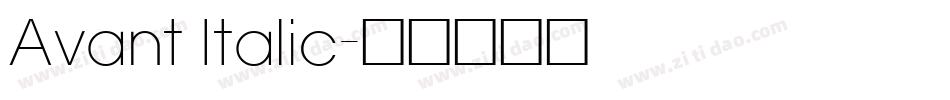Avant Italic字体转换